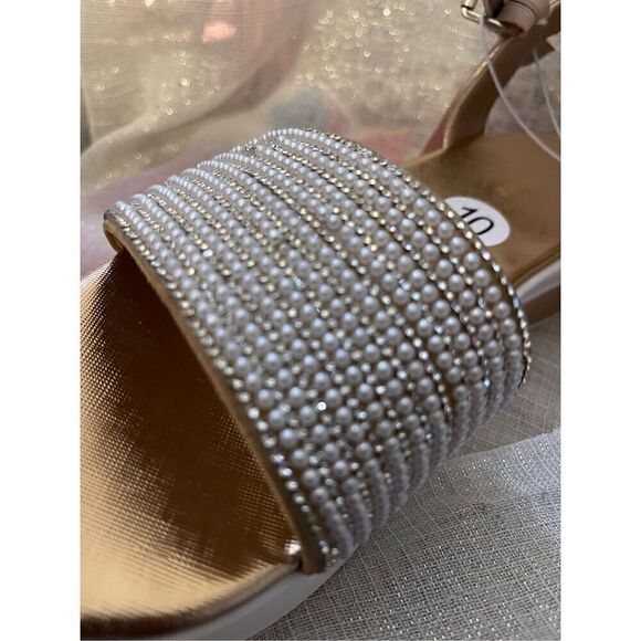 Nwt juicy couture impress pearl rhinestone sandals sz 10 - Picture 8 of 11